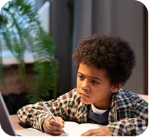 Young student studying